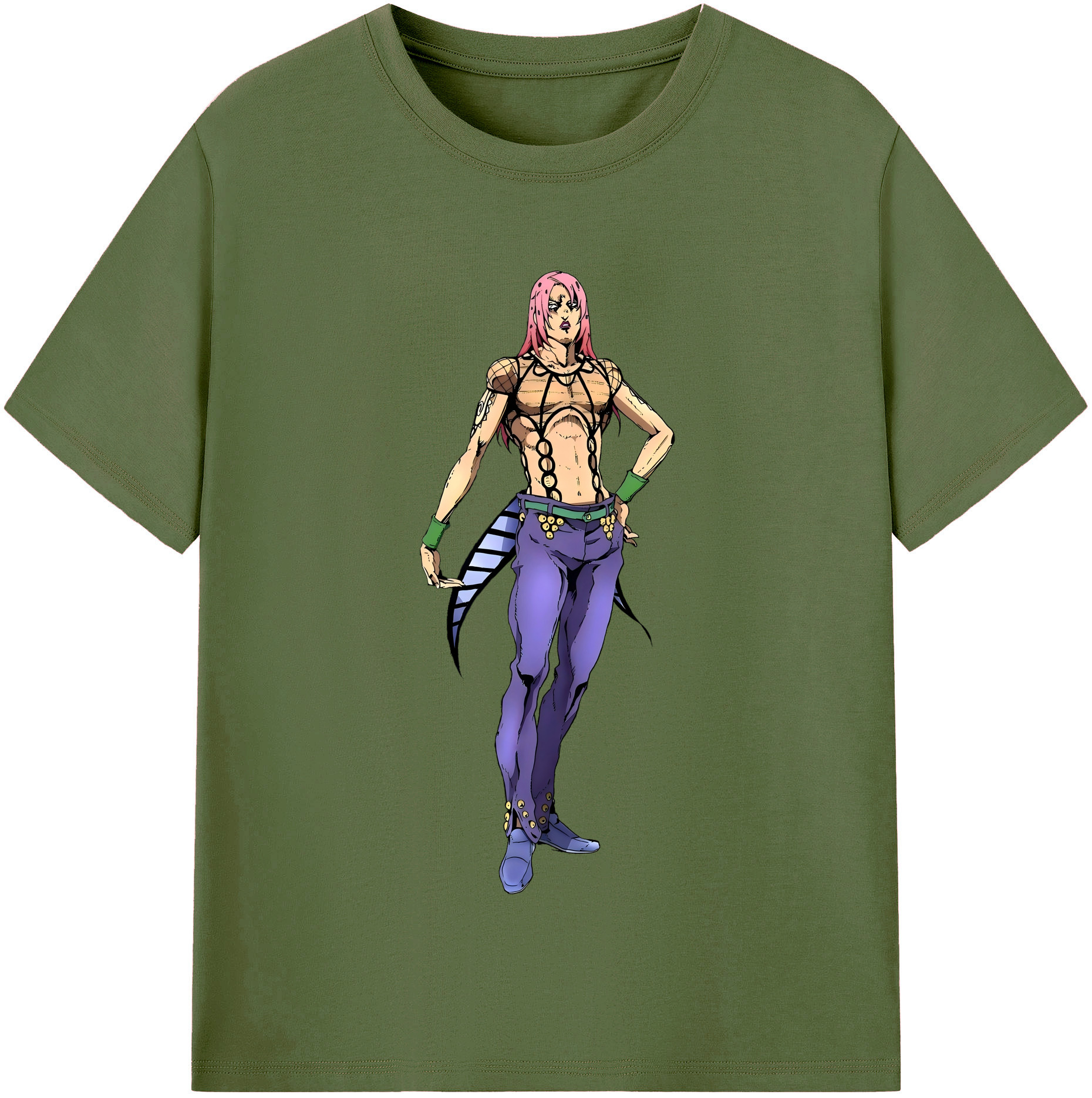 （画像用） ジョジョの奇妙な冒険 ビネガー?ドッピオ JoJo's Bizarre Adventure Vinegar Doppio 綿100％半袖Tシャツ（フロントプリント）